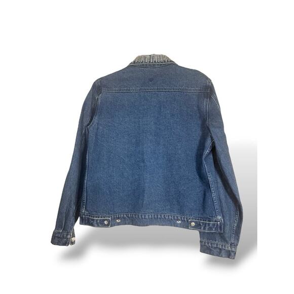 Christine Alexander Women’s Denim Jacket Size M Swarovski Crystal Western Bling - Picture 2 of 11